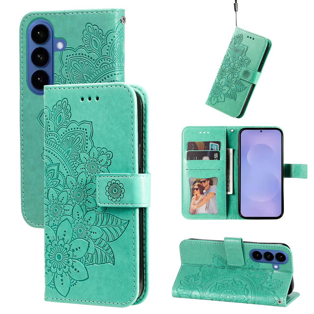 For Samsung Galaxy S26/S26 Pro Case Floral Pattern PU Leather Wallet Stand Phone Cover