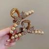 1pc Luxury Imitation Pearl Hair Claw Elegant Retro Hairclip Hair Coiling Tools Perfect Gift Women Daily Wear Hair Clip Accessory
