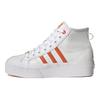 adidas Nizza Platform Mid Vegan Blanc Bonheur Orange Femmes Baskets Blanc Nuage Orange Semi-Impact GY1897