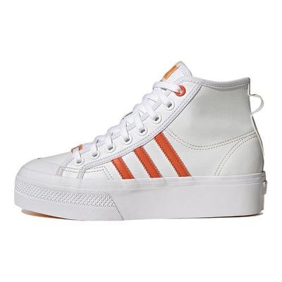 Pantofi sport Nizza Platform Mid Vegan White Bliss Orange pentru femei Cloud-White Semi-Impact-Orange GY1897