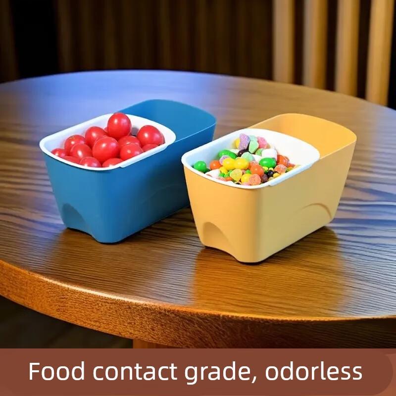 Double-Layer Snack and Fruit Serving Tray
