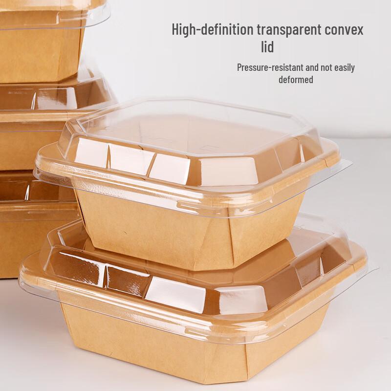 Disposable Octagonal Kraft Paper Food Container 750ml