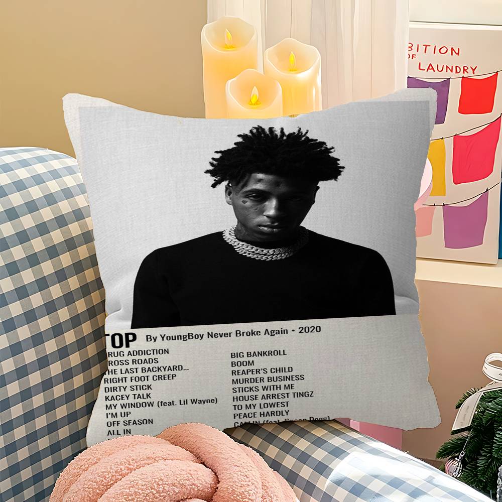 YoungBoy Never Broke Again Pillow Gift Home Office Decoration Bedroom Sofa Car Cushion Cover case x