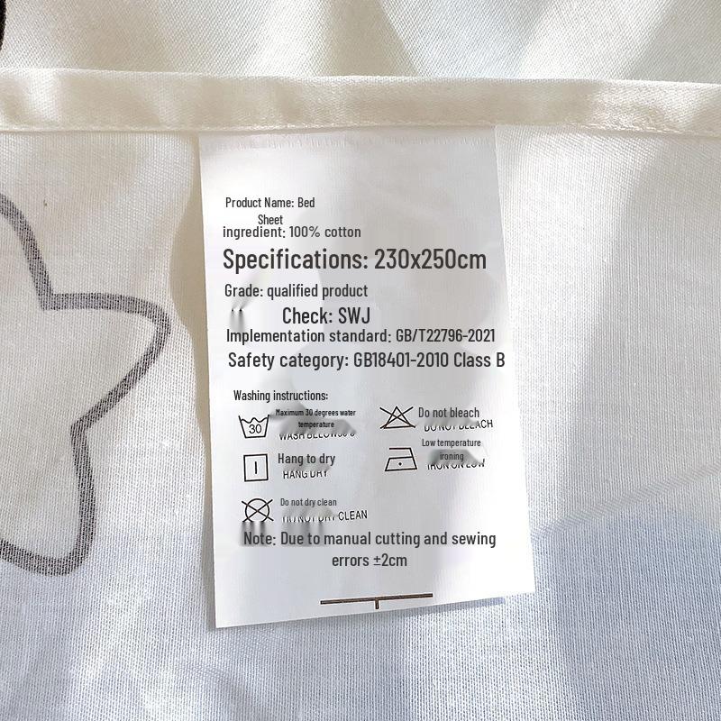 2026 A-Class 100% Cotton Jet Print Single Bed Sheet