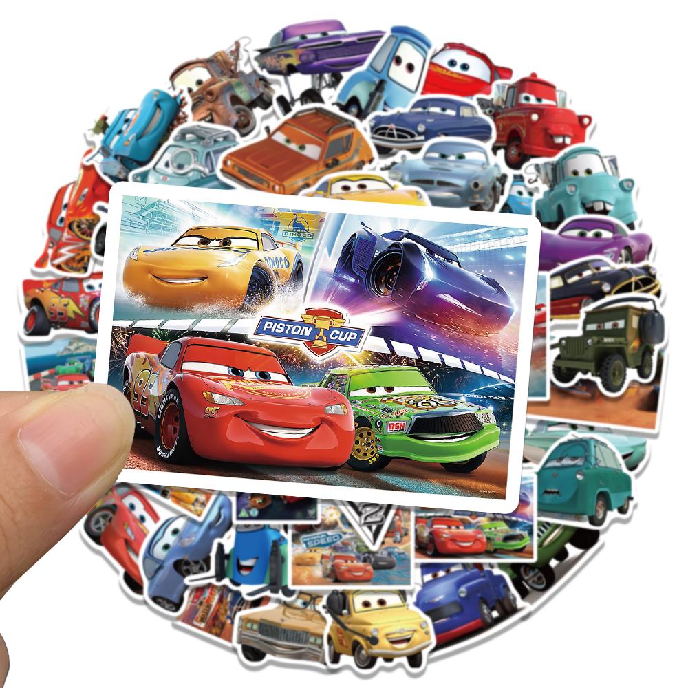 10/30/50pcs Cartoon Moive Cars Stickers Cool Lightning Mcqueen Anime Decals Stationery Phone Laptop Bike Sticker Toy Gift