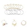 20-50Pcs 15-40mm Gold Stainless Steel Earrings Big Circle Earrings Wire Ear Hoop for DIY Dangle Jewelry Making Accessories