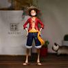 In Stock 27cm One Piece Anime Figure Confident Smiley Luffy Three Form Face Changing Doll Action Figurine Model Toys Kits