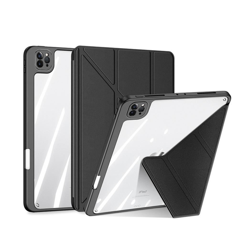 Кожаный чехол-клавиатура для iPad Pro 11, съемный защитный чехол, iPad 10, акриловый прозрачный чехол для планшета Tri Fold iPad Pro 11 2020/21/22 чёрный
