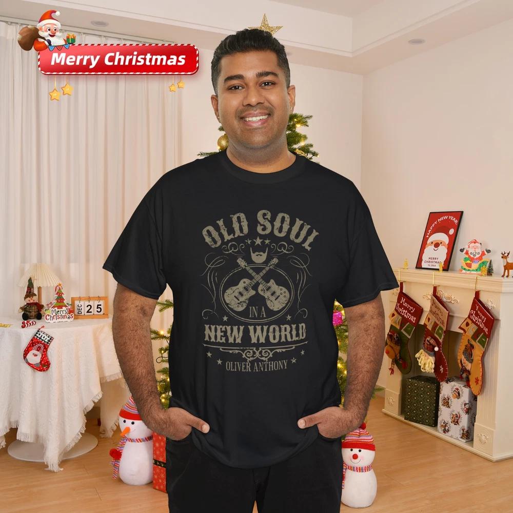 Oliver Anthony Rich Unisex North Of Richmond Old Soul New World Black TShirt