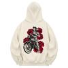 Khc0151 Chicano Girls Bike Fleece Hoodie - Cream