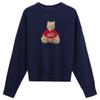 Women's Logo Bear Jacquard Crew Neck Knit Sweater