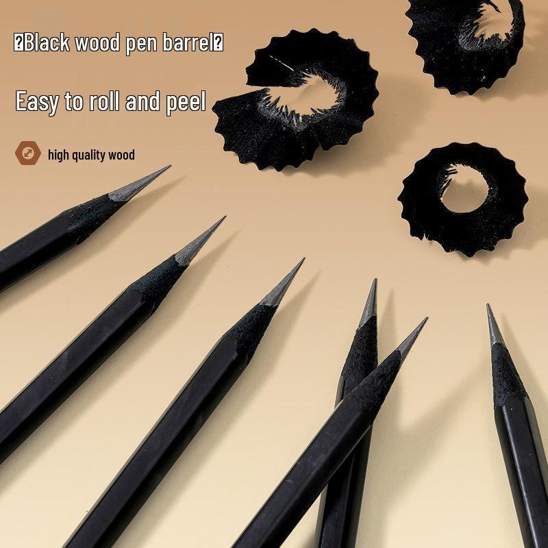 Morning MG Black Wood Pencil with Thick Lead - Bulk Pack for Primary School and Kindergarten Students, First Grade HB.