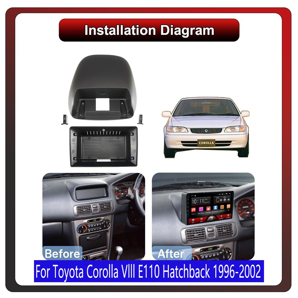 2Din Android Car-Play Car Radio,Toyota Corolla E110 VIII Hatchback 1996-2002,Multimedia Player Head Unit Stereo GPS Navigation BT WIFI,2+32GB