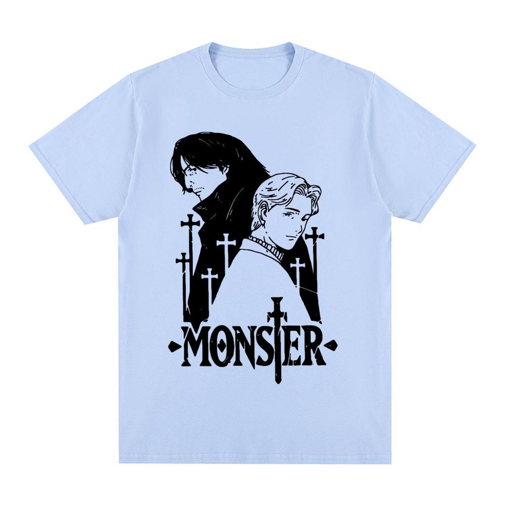 Naoki Urasawa Monster Vintage T-shirt Cool Harajuku Cotton Men T Shirt New Tee Tshirt Womens Tops