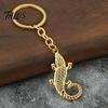 Zinc Alloy Key Holders Metal Crocodile Keychain for Backpack, Simulated Animal Car Decorative Purse Accessories Ring, Pendant Backpacks and