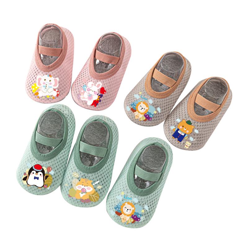 Summer Mesh Cartoon Infant Floor Socks & Breathable Walking Shoes
