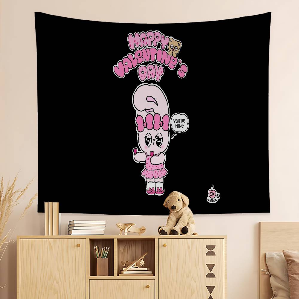 EEsthers Bunnys Cartoon Printed Large Wall Tapestry Art Science Fiction Room Home Decor Decor Blanket