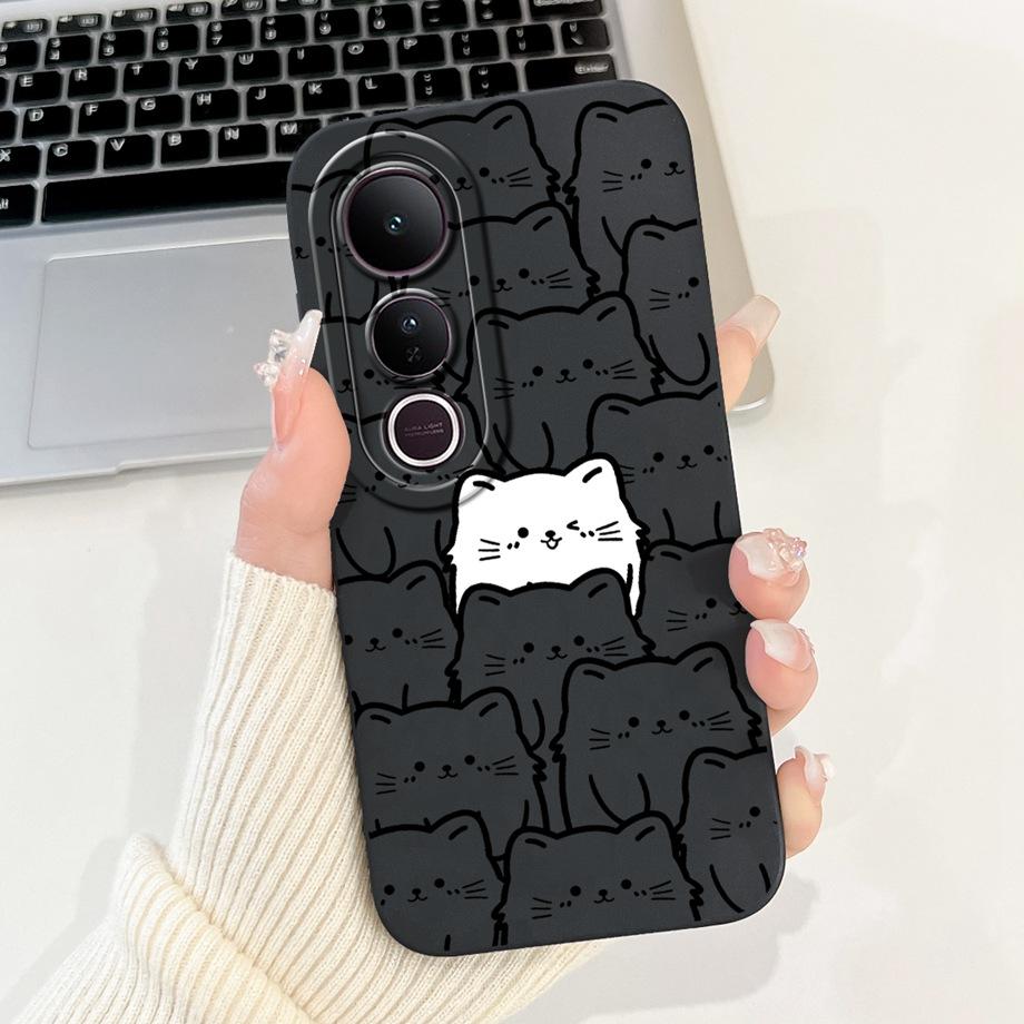 Für Vivo V50 Lite 4G 5G V50 5G Handyhülle Silikon Weiche Rückabdeckung Für Vivo V2441 V2427 Bumper Drache Katze Blume Schmetterling Capa