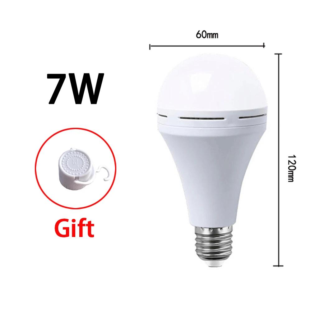 

E27 LED Emergency Light Bulb 7W 9W 12W 15W High Brightness Light Bulb Outdoor Camping Fishing Energy-Saving Emergency Light Bulb Warm light