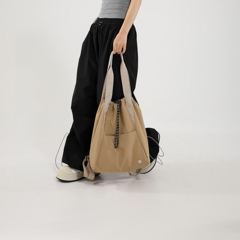 1 Stück Zugband Nylon Tragetasche Konvertierbar Leichter Rucksack Lässig Reise Fitnessstudio Sport Schultertasche