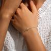 CANNER European American Style Eight-Pointed Star Zircon Bracelet S925 Silver Personality Simple Versatile Bracelet