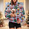 Women's Fashion Christmas Print Hoodie with Pet Pocket, Casual Pullover for Holiday Wear