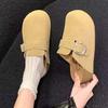 Yellow retro half slippers women's autumn new casual outer wear one-pedal lazy bag head slippers