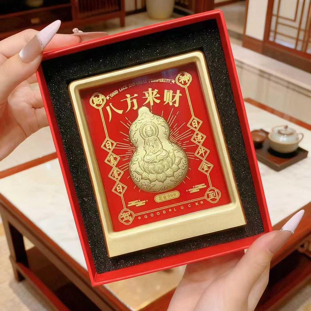 999 Pure Gold 3D Photo Frame Ornament Set for Gifts, Events, and Promotions