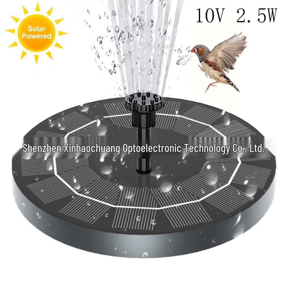 Solar Floating Fountain with Battery and LED Lights for Outdoor Ponds