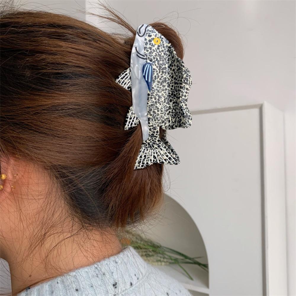 Noctilucent Sperm Whale Shark Clip Acetic Acid Animal Hair Clip Acetate Fish Hair Claw Daily