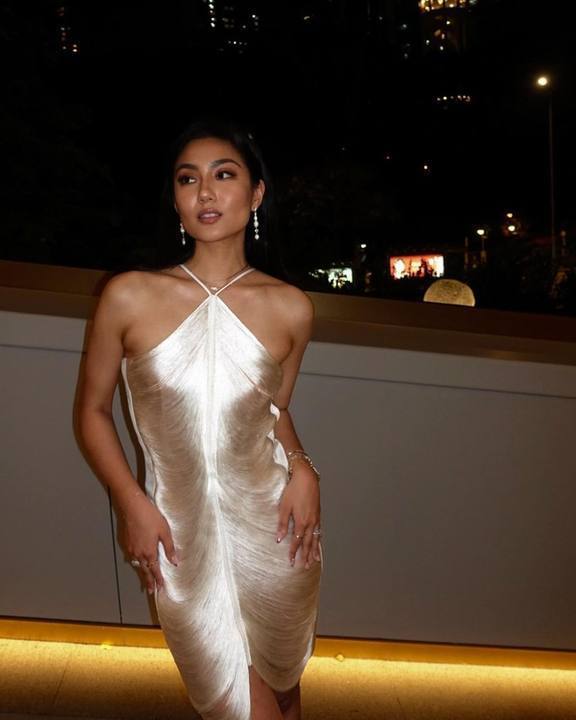 Women Metallic Halter Midi Dress Sleeveless Bodycon Split Party Club Evening Dress