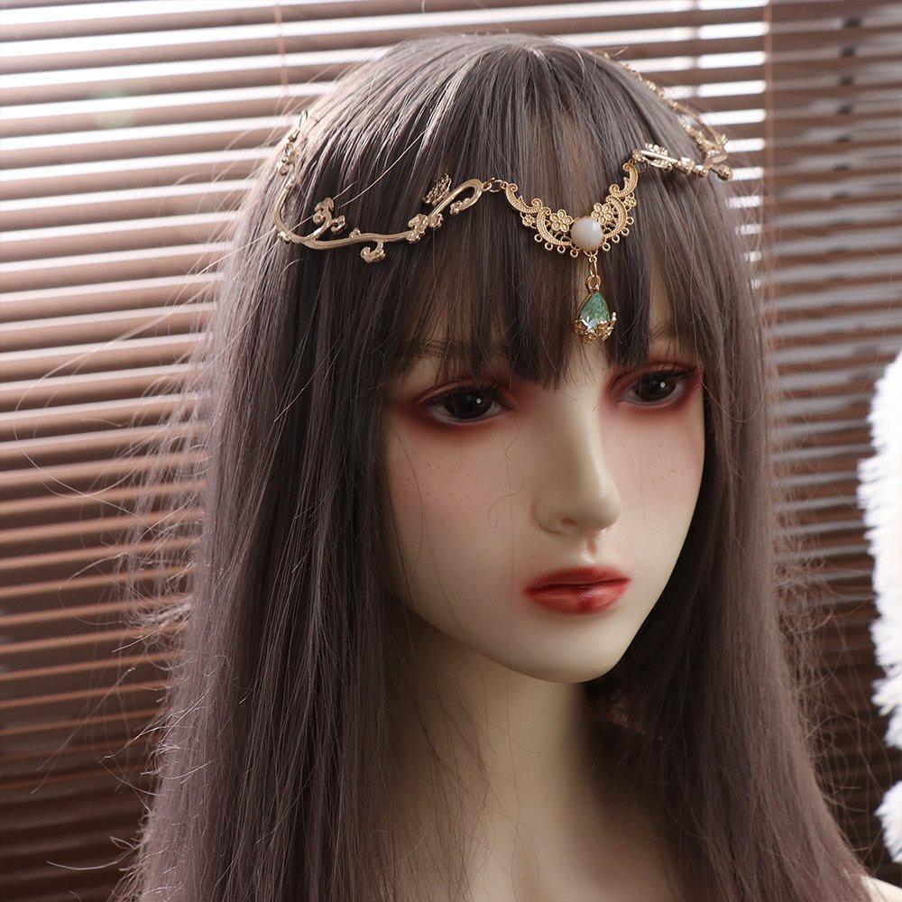 Stirn Sternenklar Glänzende Kopfkette Luxus Hanfu Kopfschmuck Kopfaccessoires