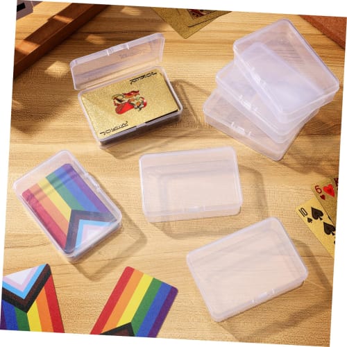 LEDMOMO 12-Piece Box, High Clear Plastic Box Holder, Clear Tarot Bag, Playing Multi-Sized Small Shipping Box, Organizer, Card Case, Pile Crate, Bundle
