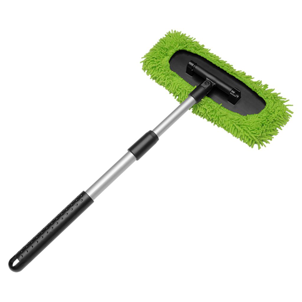 Interior Windshield Cleaning Tool 180 Degree Rotatable and Extendable Handle Auto Inside Glass Wiper Kit for Cars