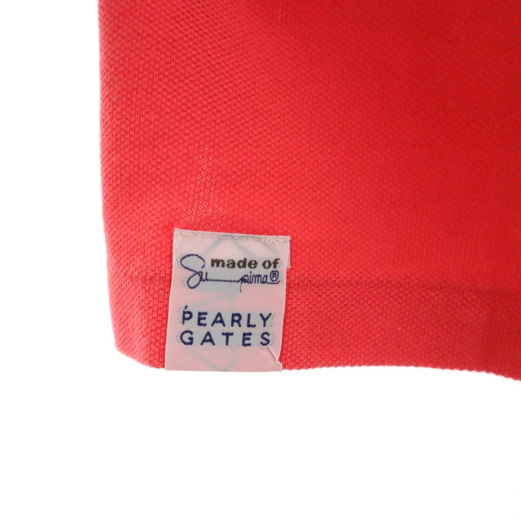 PEARLY GATES made in Japan golf Short sleeve Polo shirt 5 pink Fawn Men's Used