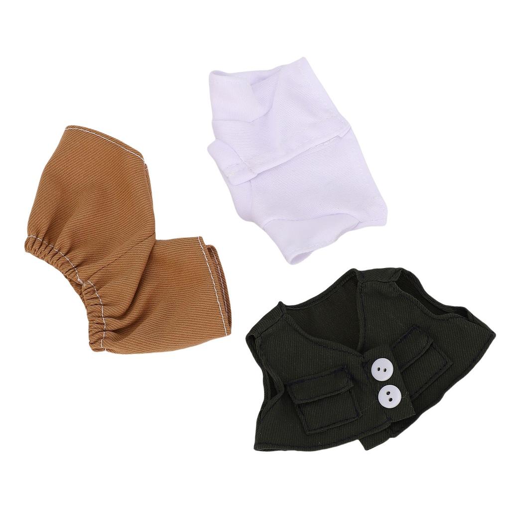 17cm Doll Clothes Pocket Gentleman Style Vest Shirt Pant Doll 3 Piece Set Stylish Outfit for Play Collection Gift