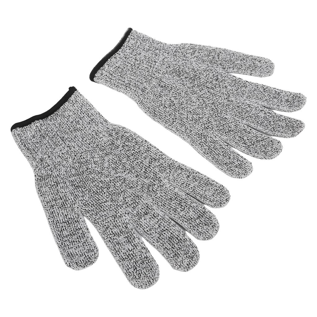 2Pcs Cut Resistant Gloves Level 5 Cutting Labor Gloves Suitable for Kitchen Garden Work Grey