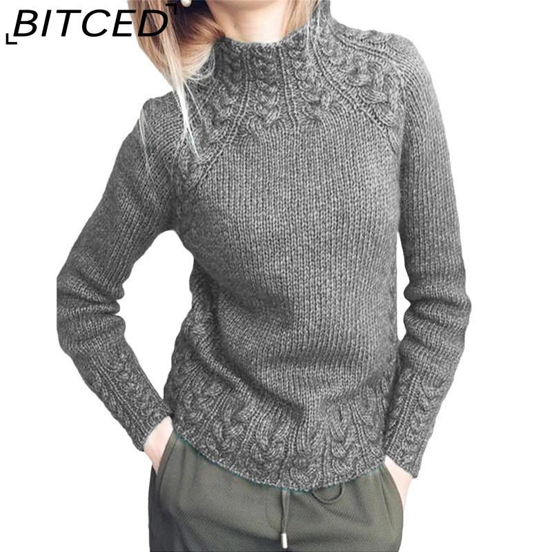 

BITCED Женский однотонный свитер крупной вязки XXXXXL светло-серый