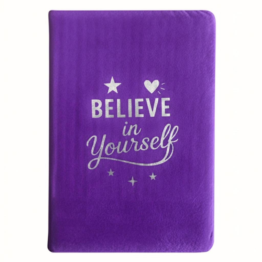 Lavender Velvet Notebook – 80 Pages – Believe Yourself