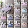 Luxurious Bedding Fitted Sheet Floral Flower Pillowcase Bed Cover With Elastic Cover