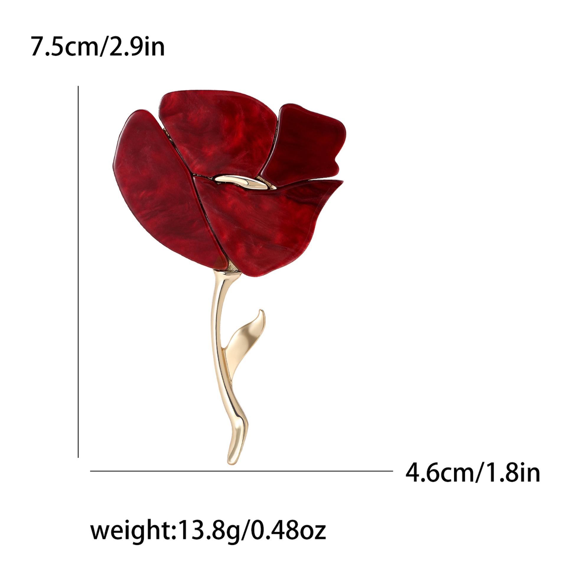 

Модная брошь-роза из эмали из сплава Ниша Простая булавка для растений Женская одежда Корсаж Ювелирные изделия