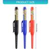 2Pcs Refillable Deep Hole Marker Pen With 15ml Refill Inks 45mm Long Tip Marker For Marking On Wood Ceramic Tile Metal