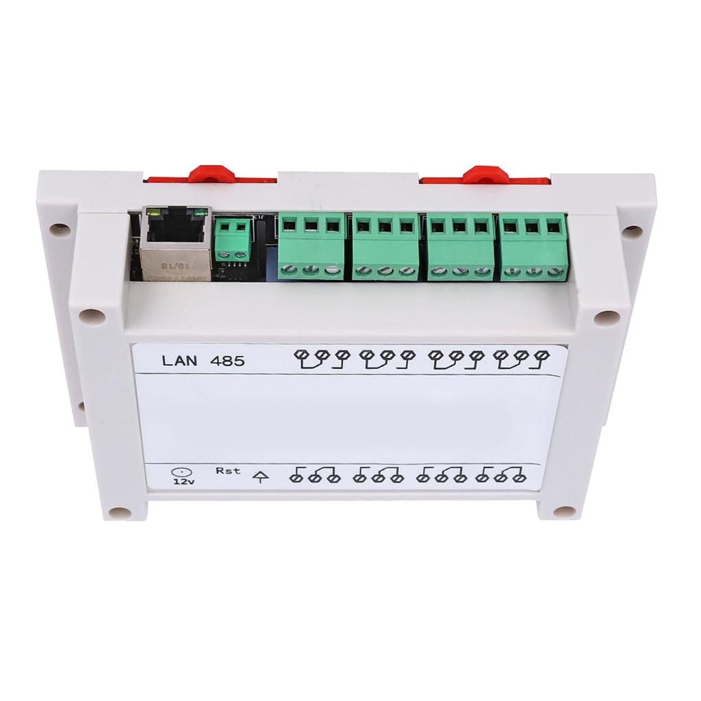 RJ45 TCP IP Remote Controller Module 8‑Channel Relay Switch 250V AC 10A (White)