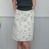 Deondeulob Dd_Rose Print Shirring Mini Skirt_Ivory