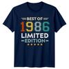 Best Of 1986 Limited Edition Unisexs TShirt 40th Birthday Gift Vintage Tee