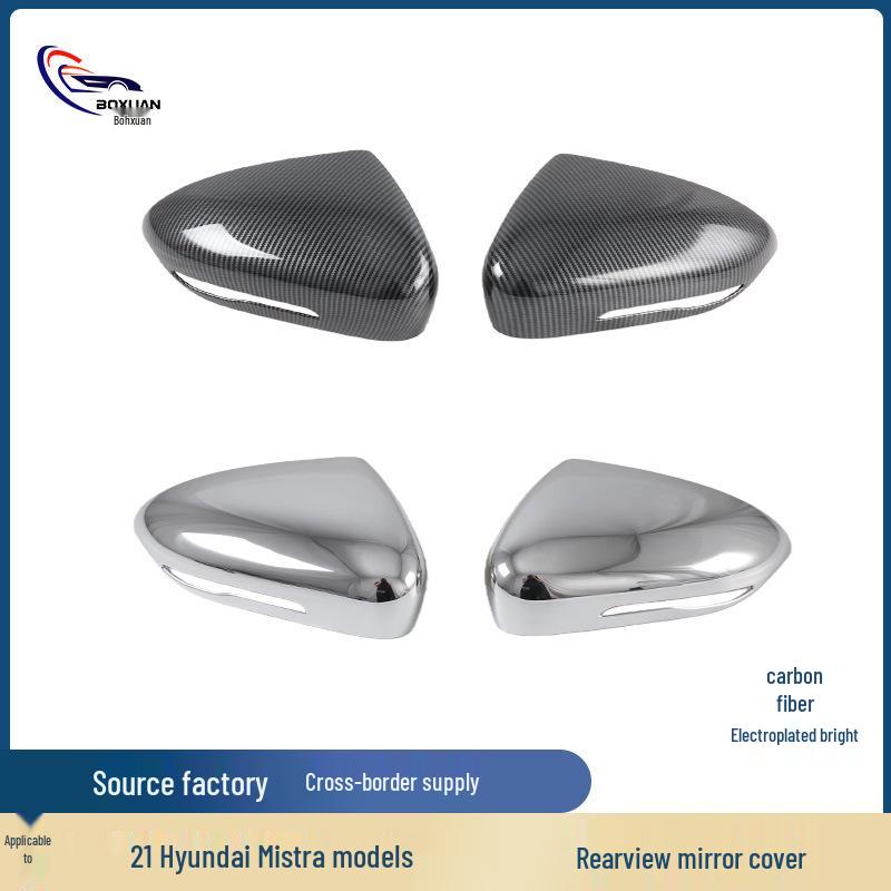 MISTRA Rearview Mirror Cap & Anti-Scratch Trim for 21 Hyundai Mistra Models Chrome Plated