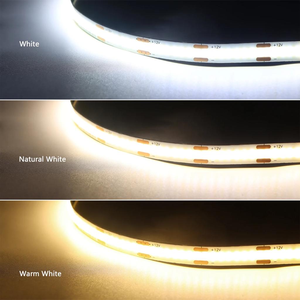 COB LED Strip Light for Under-Cabinet, Closet, Display Case, and Shelving; Dimmable Touch Sensor (Works Through Wood)