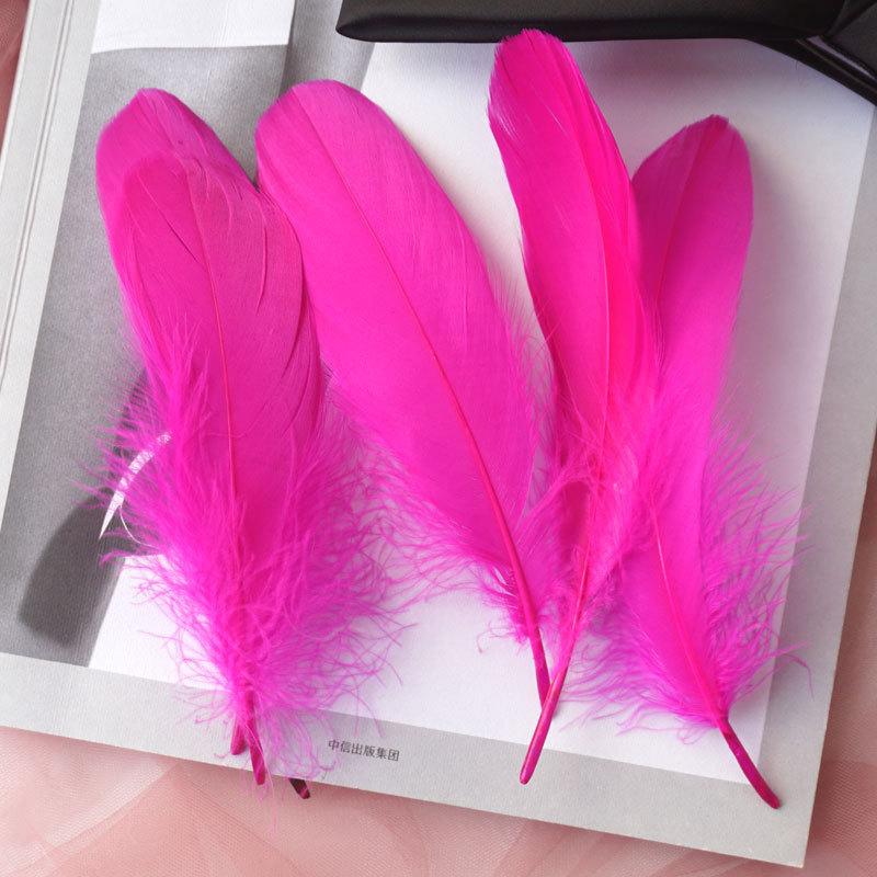 50Pcs Goose Feather Soft Big Floating Diy Sunflower Wall Decoration Dream Catcher Wing Decoration Handmade Material Colored Cat Stick Feather