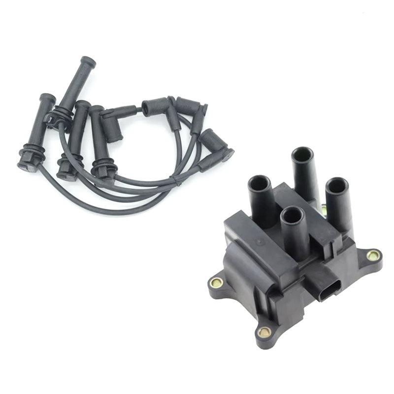 1Set Ignition Coil +Ignition Wire Set For Ford Focus 12 15 1.6 Ecosport Escort Fiesta 13 1.5 YS6F12280B1A CM5G12029FC чёрный