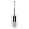Stainless Steel Handle Toilet Brush with Holder Home Hotel Bathroom Cleaning Tool Set (White)